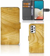 GSM Hoesje Geschikt voor Samsung Galaxy A53 Wallet Book Case Licht Hout