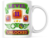 Verjaardag Mok level 11 unlocked | Verjaardag cadeau | Grappige Cadeaus | Koffiemok | Koffiebeker | Theemok | Theebeker