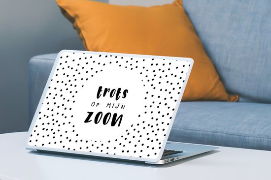 Laptop sticker - 15.6 inch - Zoon - Design - Stippen - Spreuken - Quotes - 36x27,5cm - Laptopstickers - Laptop skin - Cover