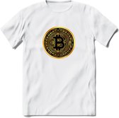 Bit-Coin - Crypto T-Shirt Kleding Cadeau | Dames / Heren / Unisex | Bitcoin / Ethereum shirt | Grappig Verjaardag kado | Tshirt Met Print  Prijs - Wit - M