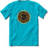 Bit-Coin - Crypto T-Shirt Kleding Cadeau | Dames / Heren / Unisex | Bitcoin / Ethereum shirt | Grappig Verjaardag kado | Tshirt Met Print  Prijs - Blauw - S