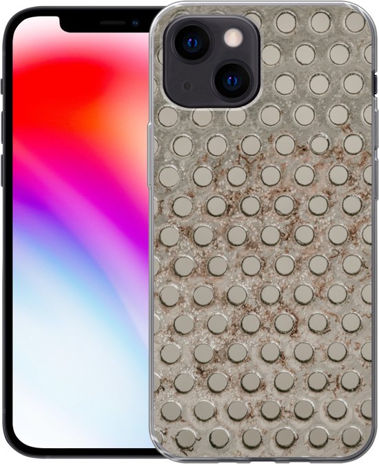 Coque iPhone 13 mini - Rouille - Clous - Fer - Siliconen
