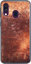 Coque Samsung Galaxy A40 - Acier - Métal - Motif rouille - Coque en Siliconen -