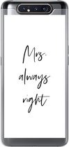 Geschikt voor Samsung Galaxy A80 hoesje - Quotes - 'Mrs. always right' - Trouwen - Spreuken - Siliconen Telefoonhoesje