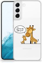 Trendy Telefoonhoesjes Geschikt voor Samsung Galaxy S22 Plus Smartphone Hoesje Doorzichtig Giraffe