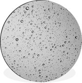 WallCircle - Wandcirkel - Muurcirkel - Waterdruppeltjes op een glas - Aluminium - Dibond - ⌀ 30 cm - Binnen en Buiten