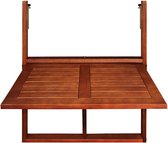 WsAj Home Opvouwbare Hangende Balkon Tafel met FSC® Gecertificeerd Acacia Hout - 64 x 45 cm - Compacte Balkontafel