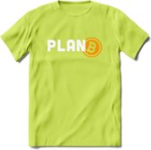 Plan B - Crypto T-Shirt Kleding Cadeau | Dames / Heren / Unisex | Bitcoin / Ethereum shirt | Grappig Verjaardag kado | BTC Tshirt Met Print | - Groen - XXL