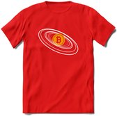 BTC Planet - Crypto T-Shirt Kleding Cadeau | Dames / Heren / Unisex | Bitcoin / Ethereum shirt | Grappig Verjaardag kado | BTC Tshirt Met Print | - Rood - L
