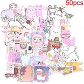 Alpaca stickers - Lama Stickers - Lama - 50stuks - Lamastickers divers