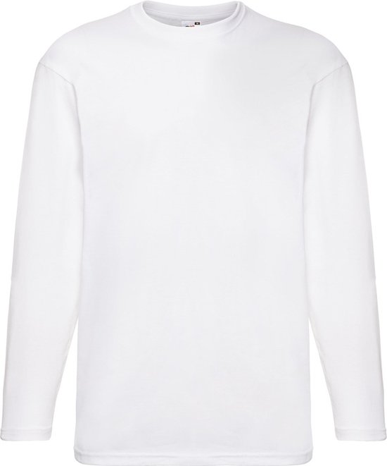 Basic shirt lange mouwen/longsleeve wit voor heren 2XL (44/56) | bol.com