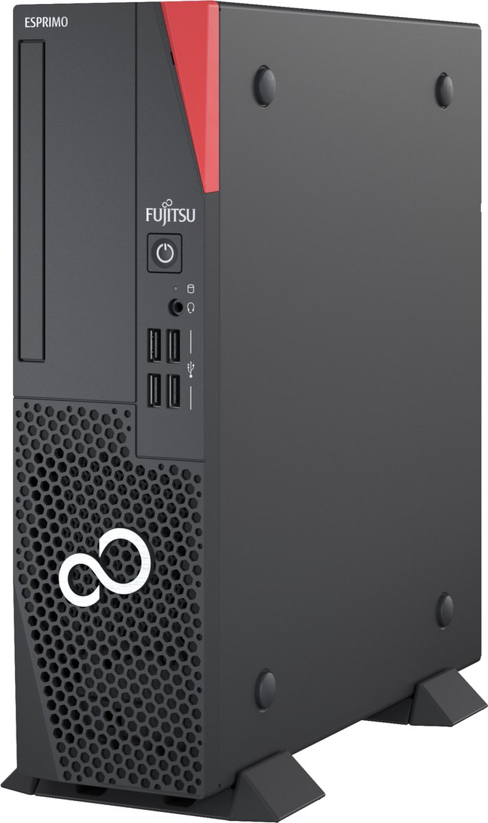 Fujitsu ESPRIMO D6011 i3-10105 SFF Intel® Core™ i3 8 GB DDR4-SDRAM 256 GB SSD Windows 10 Pro Mini PC Rood, Zwart