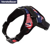 Hondentuigje - Anti trek - Reflecterend - L - UK vlag kleuren