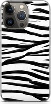 Case Company® - iPhone 13 Pro hoesje - Zebra pattern - Soft Case / Cover - Bescherming aan alle Kanten - Zijkanten Transparant - Bescherming Over de Schermrand - Back Cover