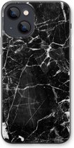CaseCompany® - iPhone 13 hoesje - Zwart Marmer 2 - Soft Case / Cover - Bescherming aan alle Kanten - Zijkanten Transparant - Bescherming Over de Schermrand - Back Cover