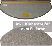 JEMIDI trapmatten trapmat 64cm x 24cm met gekettelde rand en stevige bevestiging (middenbruin, 1)