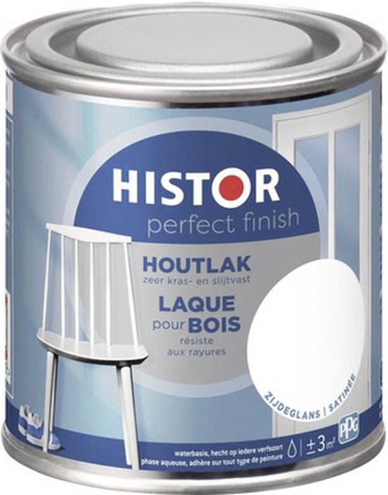 Histor Perfect Finish Houtlak Zijdeglans 250ml Donkere Kleur
