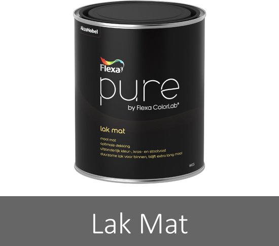 Mooi Zijdelings Krachtig Flexa Pure watergedragen lak Mat - Lichtgrijs - 1 Liter | bol.com