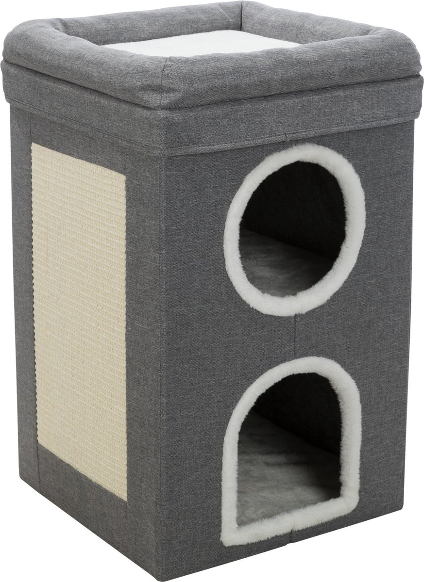 Trixie krabpaal cat tower saul grijs (39X39X64 CM)