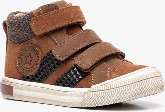 TwoDay hoge leren jongens sneakers - Cognac - Maat 31 | bol.com