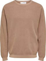 SELECTED HOMME WHITE SLHROBERT LS KNIT CREW NECK W  Trui - Maat S