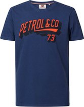 Petrol Industries - Heren Artwork T-shirt - Blauw - Maat XL
