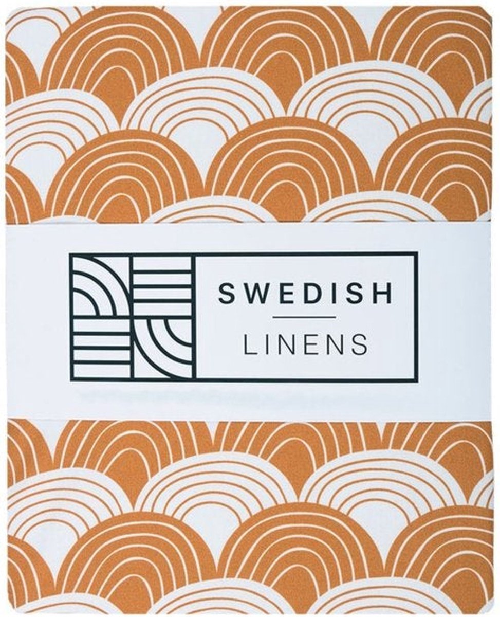 Swedish Linens - Jr. Bed Ledikant Hoeslaken Rainbows (70x140cm)