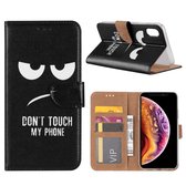 Fonu Boekmodel hoesje Don't Touch My Phone iPhone XS Max