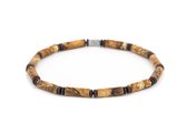 Aurum Brothers - ﻿Parvus Landschap Jasper Buis, 4mm, Zilver, Handgemaakte Heren armband - 22.9 cm polsmaat