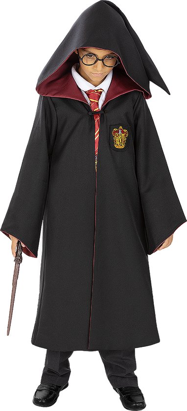 FUNIDELIA Harry Potter replica Griffoendor gewaad - Diamond Edition voor meisjes en jongens Hogwarts - jaar cm) - Zwart