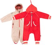 Ducksday – Regenpak + onesie – Giftset – Saami – Red – Waterdicht - Ski - 98/104