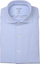 OLYMP Luxor 24/Seven Modern Fit Jersey - Overhemd Voor Heren - Lichtblauw - Strijkvriendelijk - Boordmaat: 41/XL