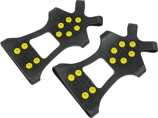 Schreuders Sport Anti Slip Zool Spikes Snow Steps spikes voor ijs zwart