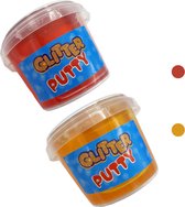 XXL Glitter Putty - Galaxy Slijm - Slime - Slijm Pakket - 2 Potten 500 gram (rood & geel)
