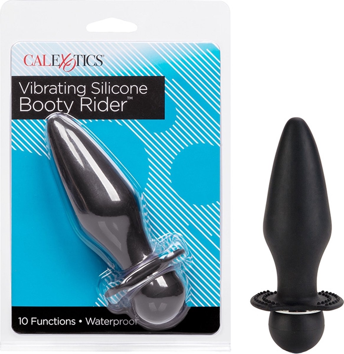 Goedkoopste CalExotics - Vibrating Silicone Booty Rider - Anal Toys Probes Zwart