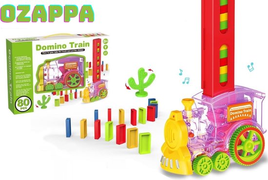 Thumbnail van een extra afbeelding van het spel Ozappa Speelgoed Domino Trein - Speelgoed - Trein - Domino - Educatief - Cadeau