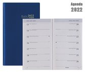 Brepols Agenda 2022 • Breplan • Genova PVC cover • uitneembaar ABC • 9 x 16 cm • Blauw (ruw)