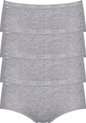 sloggi Basic+ Dames Midi slip - 4-pack - Lichtgrijs