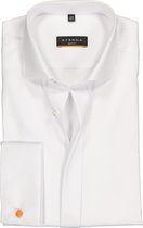 ETERNA slim fit smoking overhemd - dubbele manchet - niet doorschijnend twill heren overhemd - wit - Strijkvrij - Boordmaat: 39