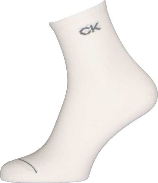 Calvin Klein herensokken Nick (3-pack) - hoge enkelsokken - wit - Maat: One size