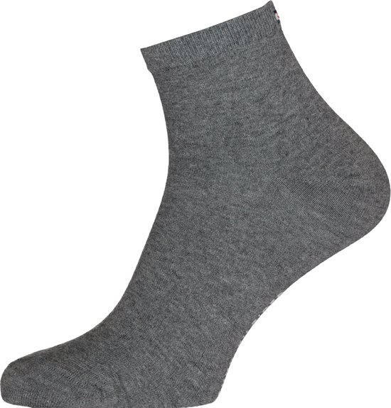 Tommy Hilfiger damessokken Casual Short (2-pack) - korte sokken katoen - midden grijs melange - Maat: 39-42