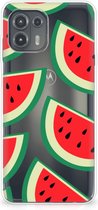 Telefoon Hoesje Motorola Edge 20 Lite Hoesje Bumper Doorzichtig Watermelons