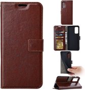 LuxeBass Boekhoesje geschikt voor Xiaomi Redmi Note 10 - Bruin - telefoonhoes - gsm hoes - telefoonhoesjes