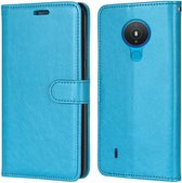 LuxeBass Boekhoesje geschikt voor Nokia 1.4 - Turquoise - telefoonhoes - gsm hoes - telefoonhoesjes