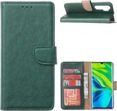 LuxeBass Hoesje geschikt voor Xiaomi Mi Note 10 Lite - Bookcase Groen - portemonnee hoesje - telefoonhoes - gsm hoes - telefoonhoesjes