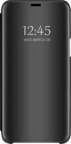 LuxeBass Hoesje geschikt voor Samsung Galaxy S21 Hoesje - Clear View Case - Zwart