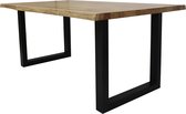 Eet - Vergadertafel Hella 180 x 90 cm, X-Poot Boomstam