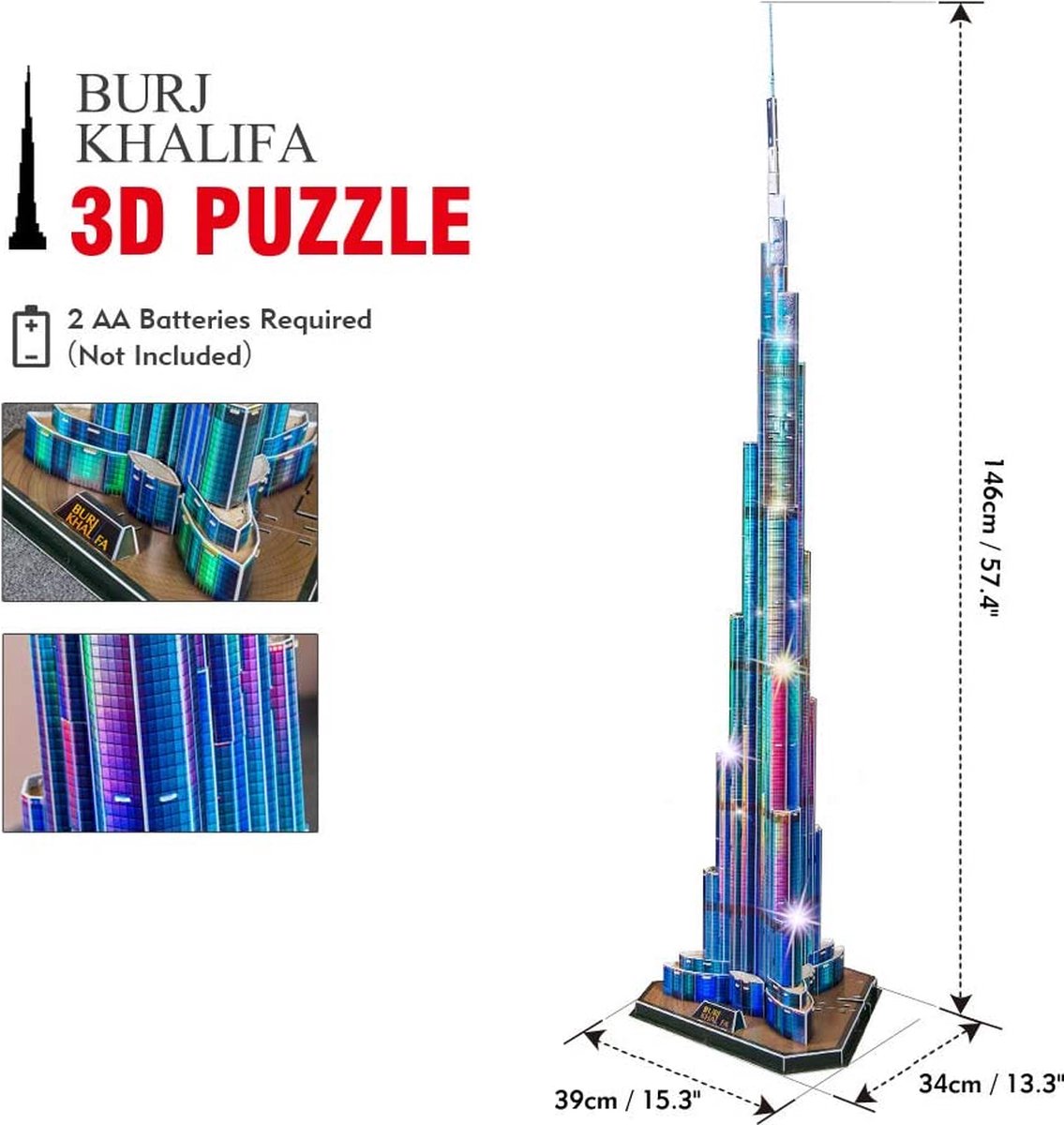 Cube puzzle 3D avec 99 étapes - PartyFunLights