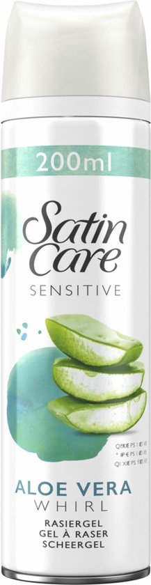 Satin Care Sensitive Aloe Vera Whirl scheergel, 200ml.