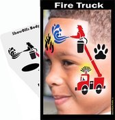 Proaiir Profile Stencil Fire Truck | Schminksjabloon